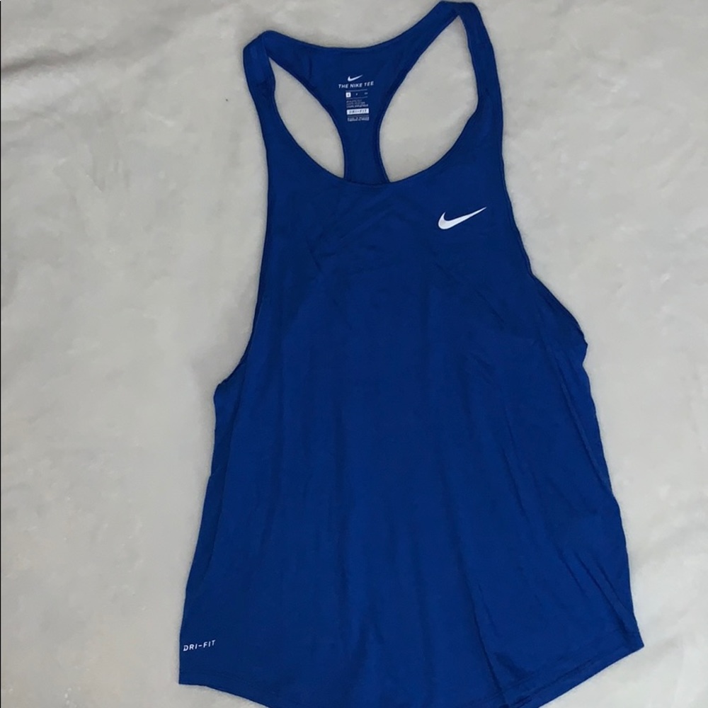 Blue Nike Dri-fit tank top